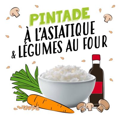 Pintade à l'asiatique & légumes au four