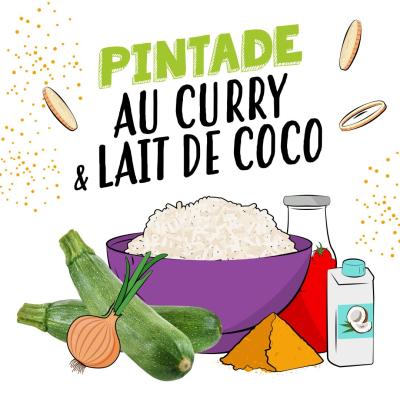 Pintade au curry & lait de coco