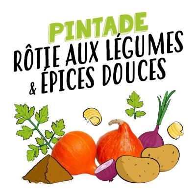 Pintade rôtie aux légumes & épices douces
