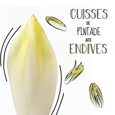 Cuisses de pintade aux endives