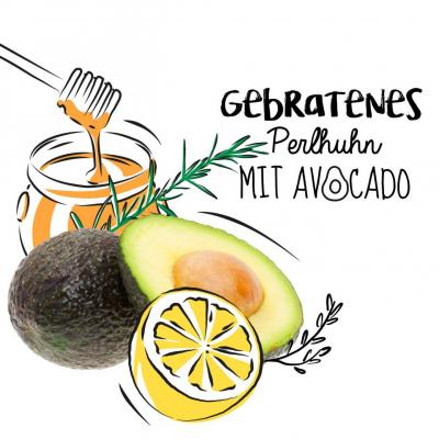 Perlhuhn mit Avocado