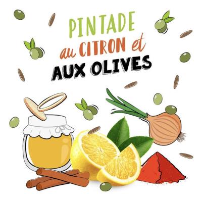 pintade au citron et aux olives