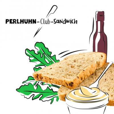 Perlhuhn-Club-Sandwich