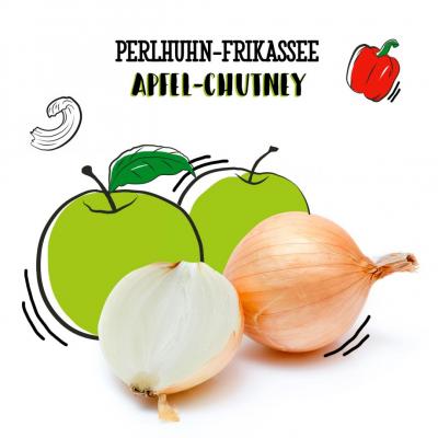 Perlhuhn-Frikassee, Apfel-Chutney