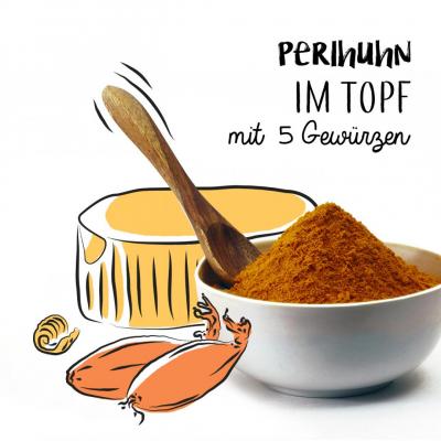 Perlhuhn im Topf mit 5 Gewürzen