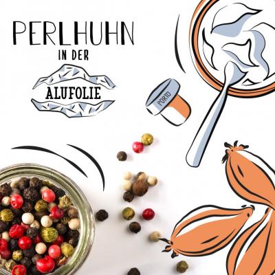 Perlhuhn in der Alufolie