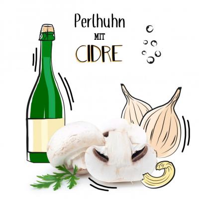 Perlhuhn mit Cidre