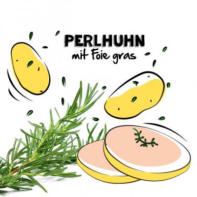 Perlhuhn mit Foie gras