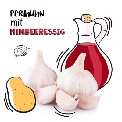 Perlhuhn mit Himbeeressig