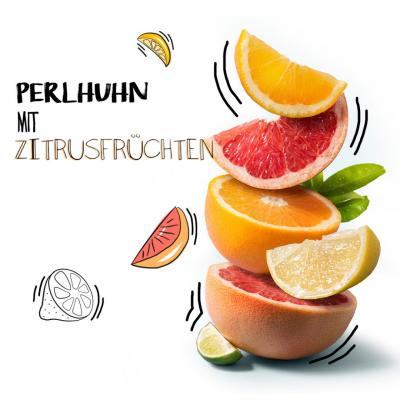 Perlhuhn mit Zitrusfrüchten