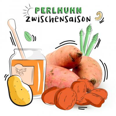 Perlhuhn Zwischensaison