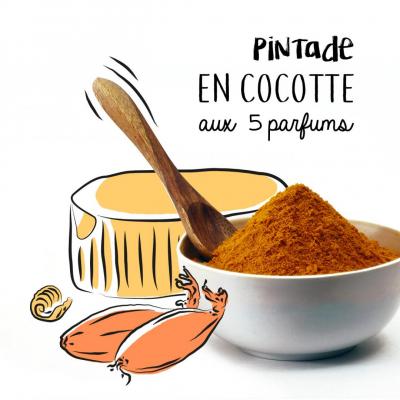 Pintade en cocotte aux 5 parfums