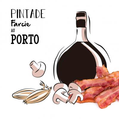 Pintade farcie au porto