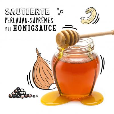 Sautierte Perlhuhn-Suprêmes mit Honigsauce