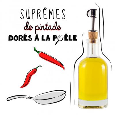 Suprêmes de pintade dorés à la poêle