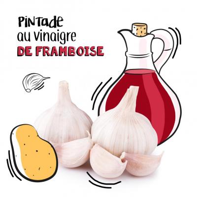 Pintade au vinaigre de framboise