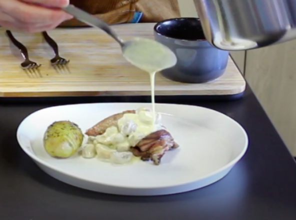 Parelhoenbout met champignons en Deense aardappelen met Corentin Rochez