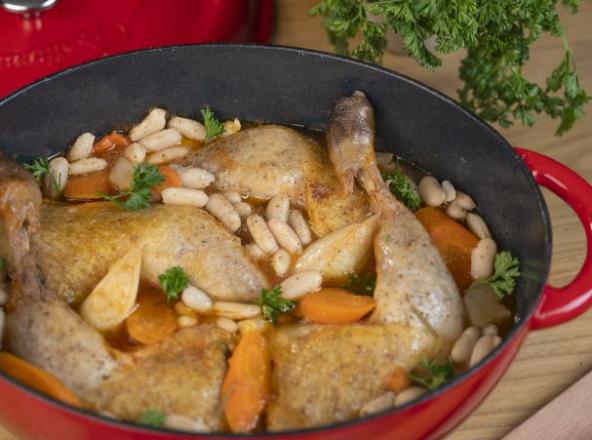 Cassoulet mit Perlhuhn